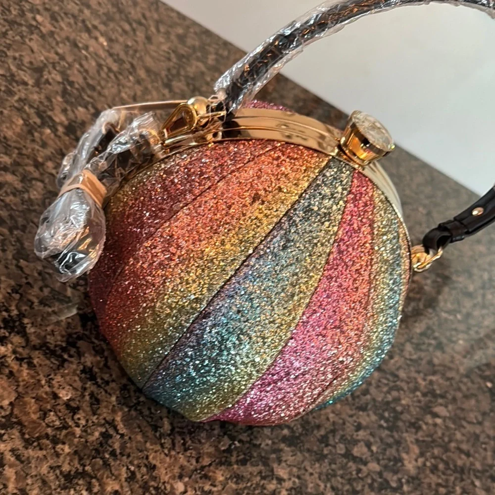 Rainbow Glitter TikTok basketBall Bag NWT - Picture 9 of 13